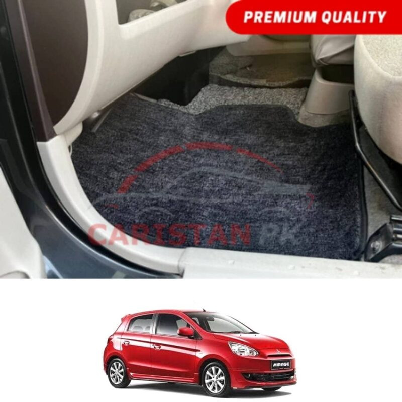 Mitsubishi Mirage Premium Carpet Floor Mats Black Grey Mitsubishi Mirage Premium Carpet Floor Mats Black Grey