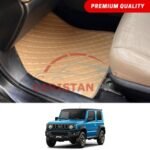Suzuki Jimny Flat Style 7D Floor Mats Beige Stitch