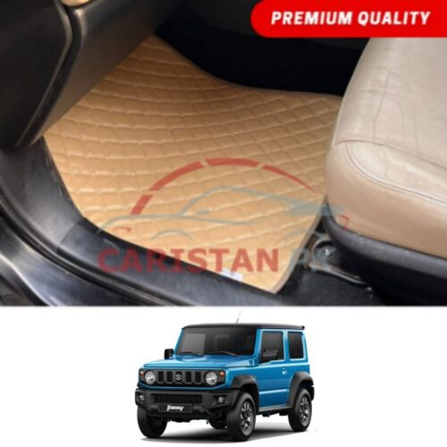Suzuki Jimny Flat Style 7D Floor Mats Beige Stitch