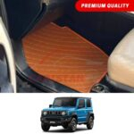 Suzuki Jimny Flat Style 7D Floor Mats Royal Orange