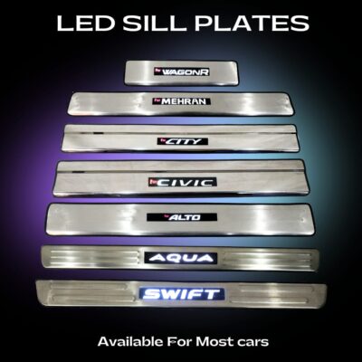 LED Sill Plates Chrome Plated Available For Most Cars