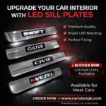 LED Sill Plates Chrome Plated Available For Most Cars