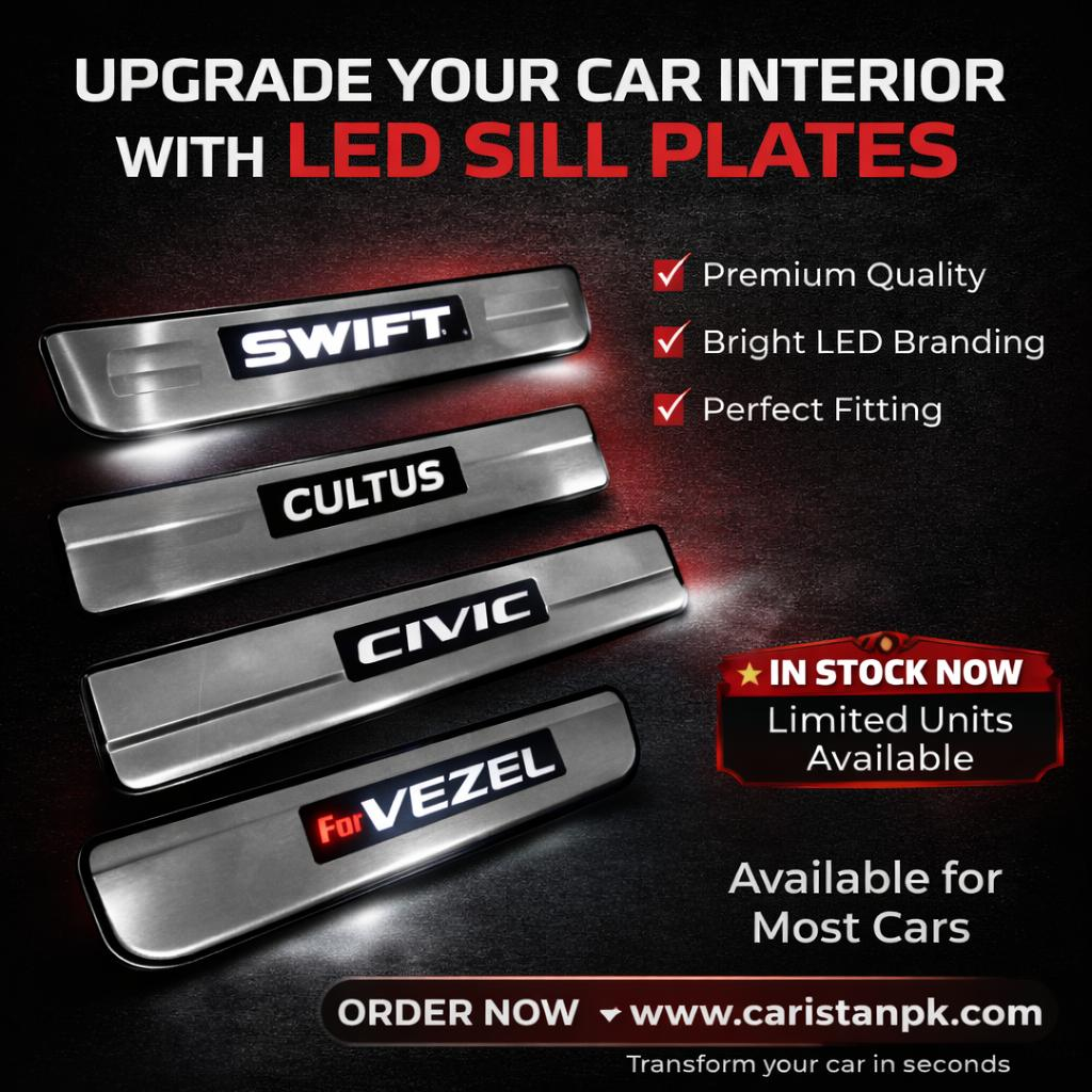 LED Sill Plates Chrome Plated Available For Most Cars