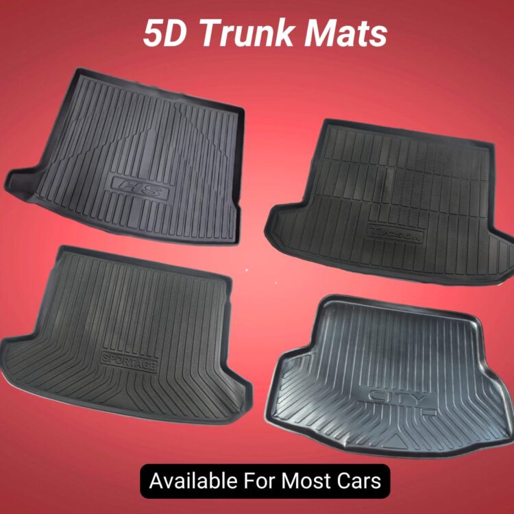 PVC 5D Trunk Mats Available For Most Cars