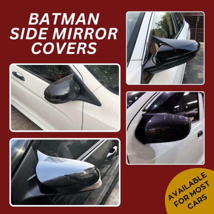 Batman Style Carbon Fiber Side Mirror Covers Available For Most Cars