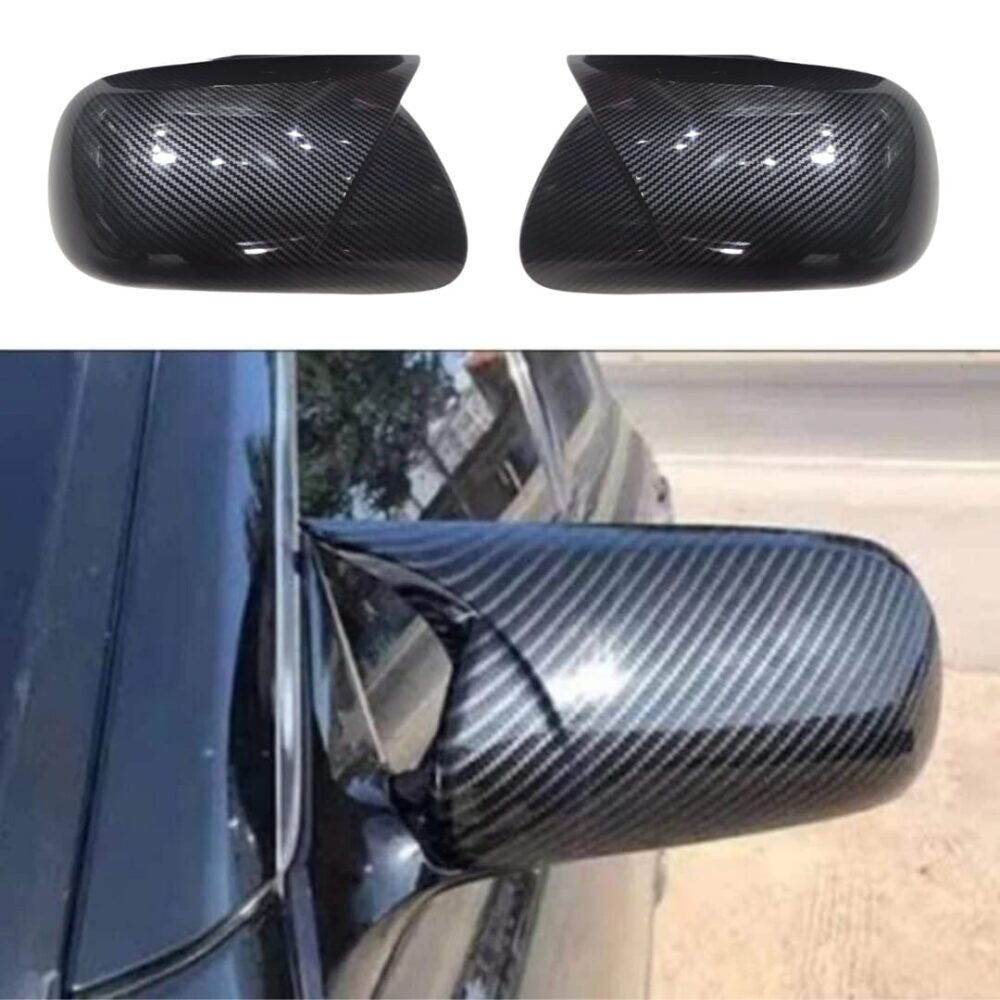 Toyota Corolla Indus Batman Style Carbon Fiber Side Mirror Cover
