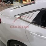 Honda Civic Quarter Glass Evo Louver Cover Vent Set White 2016-21 2 2