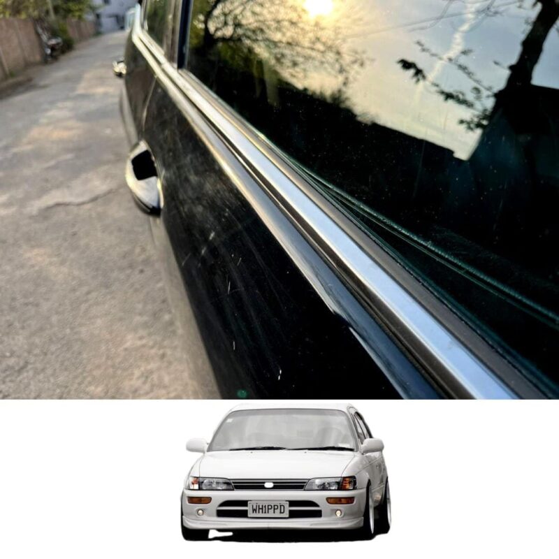 Toyota Corolla Indus Window Chrome Weather Strip Toyota Corolla Indus Window Chrome Weather Strip