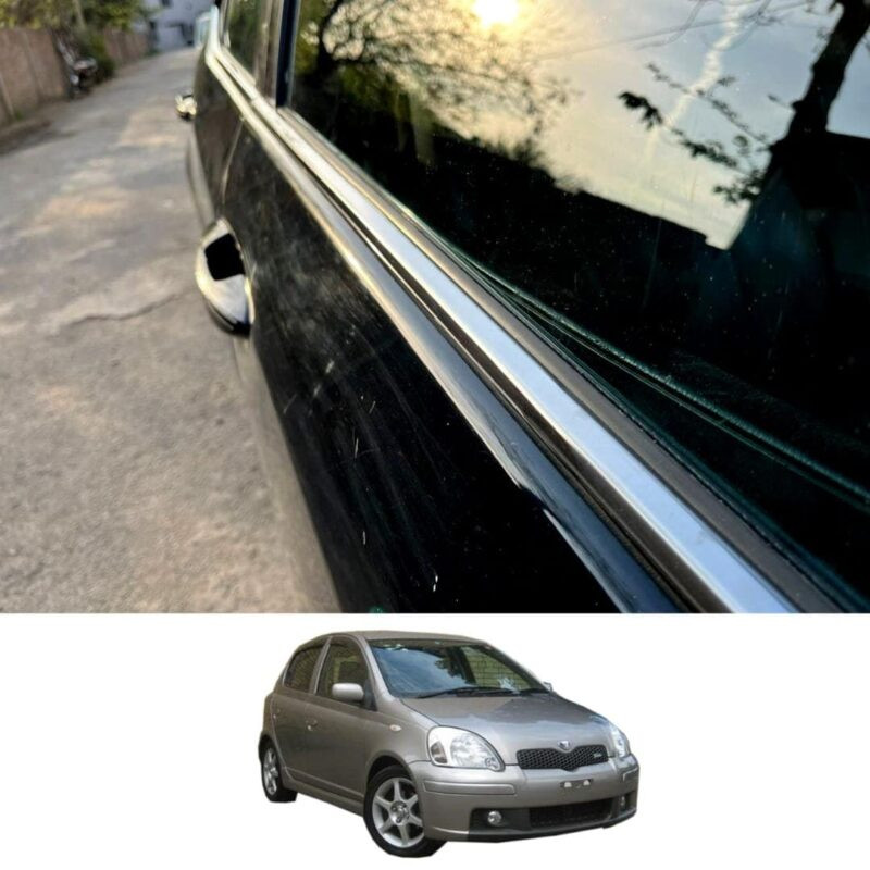Toyota Vitz Window Chrome Weather Strip 2000-05 Model