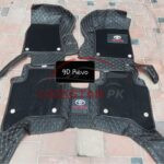 Toyota Hilux Revo Rocco Premium 9D Floor Mats Black With Orange Stitch 1 Toyota Hilux Revo Rocco Premium 9D Floor Mats Black With Orange Stitch 1