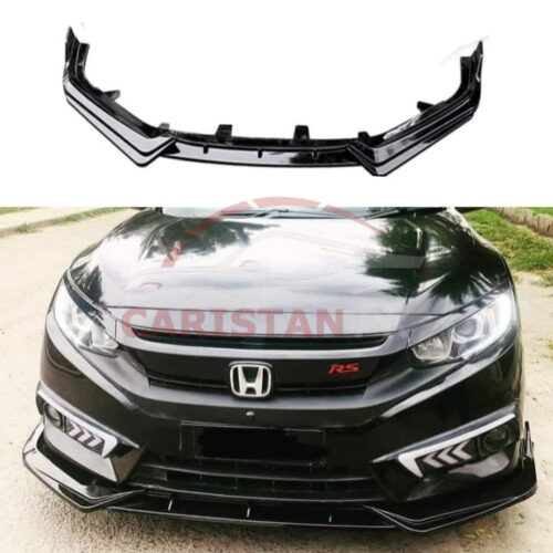 Universal Batman Style Front Bumper Splitter Glossy Black