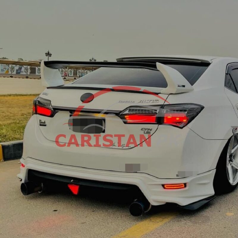 Unpainted Toyota Corolla Fiber Glass Back Bumper Sports Kit 2017-21 1
