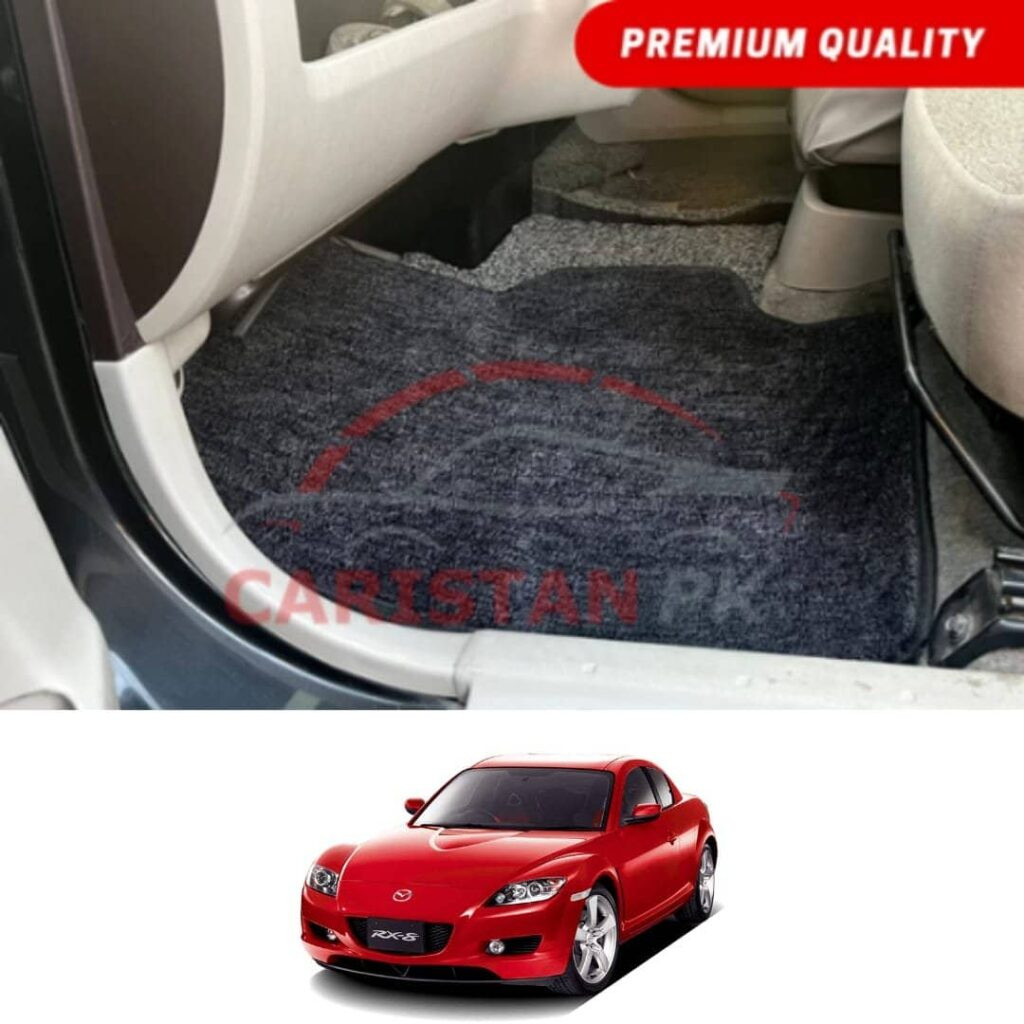 Mazda RX8 Premium Carpet Floor Mats Black Grey 2003-09