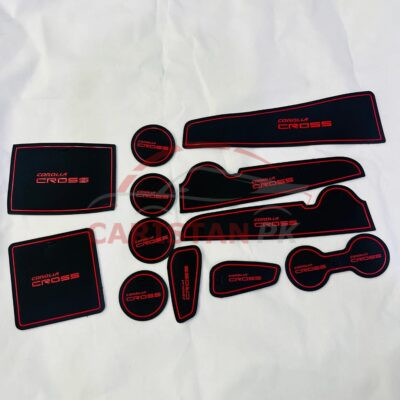 Toyota Corolla Cross PVC Non-Slip Interior Protection Mats Red 5