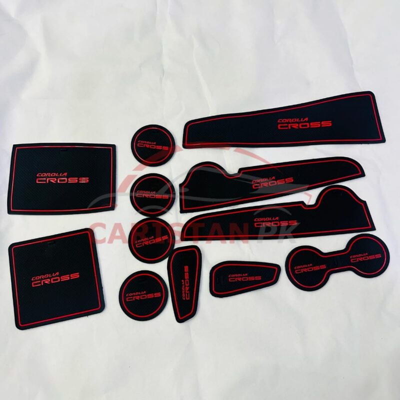 Toyota Corolla Cross PVC Non-Slip Interior Protection Mats Red 5