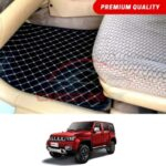 BAIC BJ 40 Plus Flat Style 7D Floor Mats Black With Beige Stitch