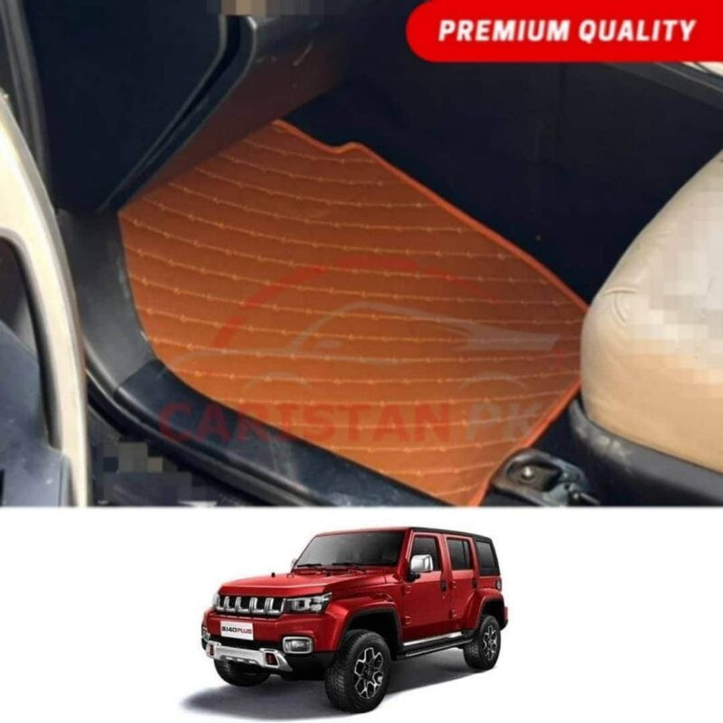 BAIC BJ 40 Plus Flat Style 7D Floor Mats Royal Orange BAIC BJ 40 Plus Flat Style 7D Floor Mats Royal Orange