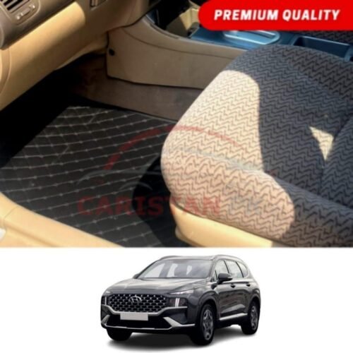 Hyundai Santa Fe Flat Style 7D Floor Mats Black