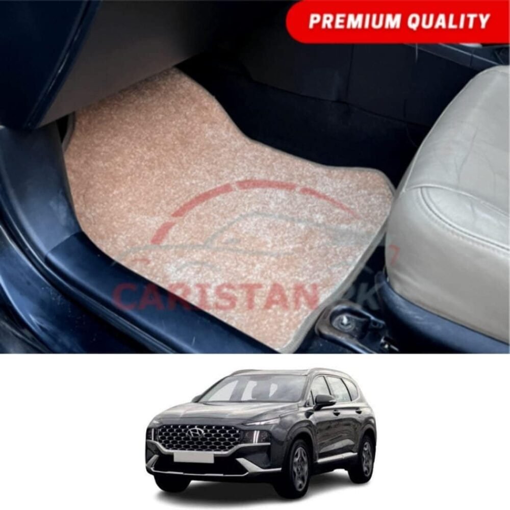 Hyundai Santa Fe Premium Carpet Floor Mats Beige Hyundai Santa Fe Premium Carpet Floor Mats Beige