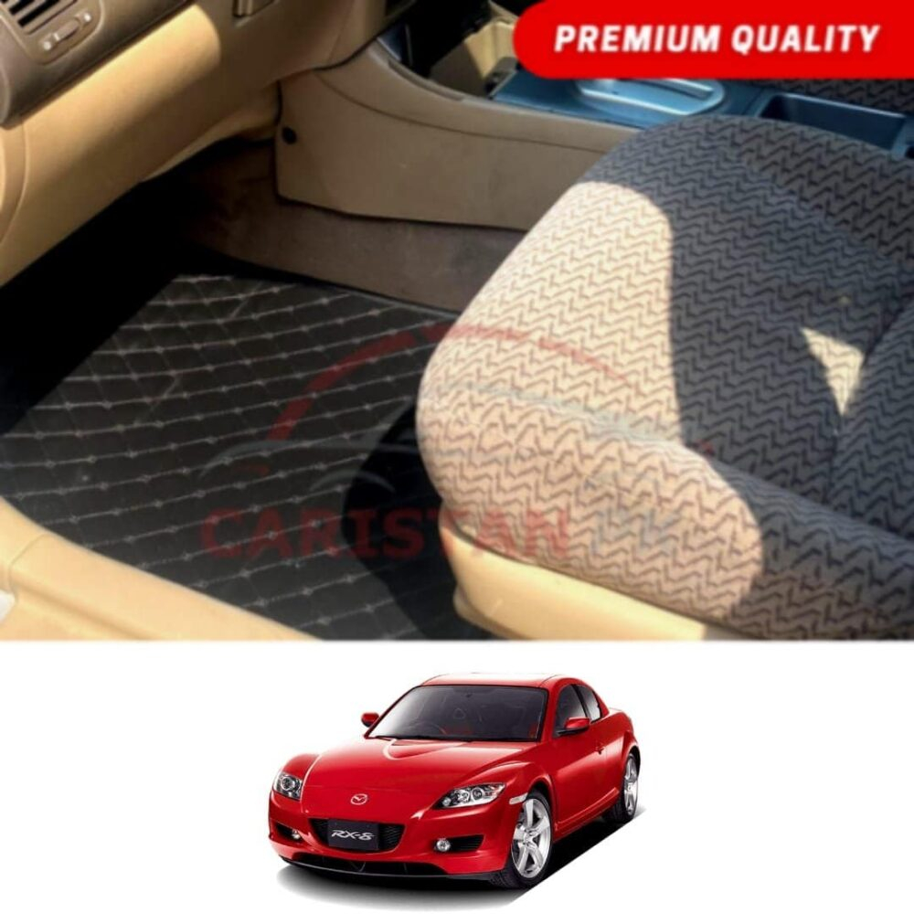 Mazda RX8 Flat Style 7D Floor Mats Black 2003-09