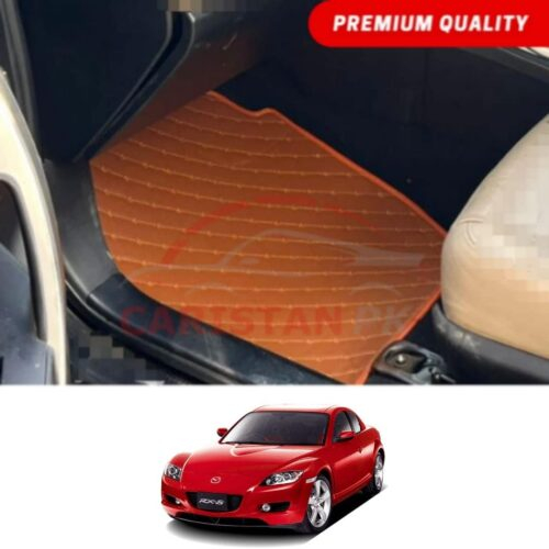 Mazda RX8 Flat Style 7D Floor Mats Royal Orange 2003-09