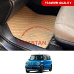 Suzuki Hustler Flat Style 7D Floor Mats Beige Stitch 2014-19