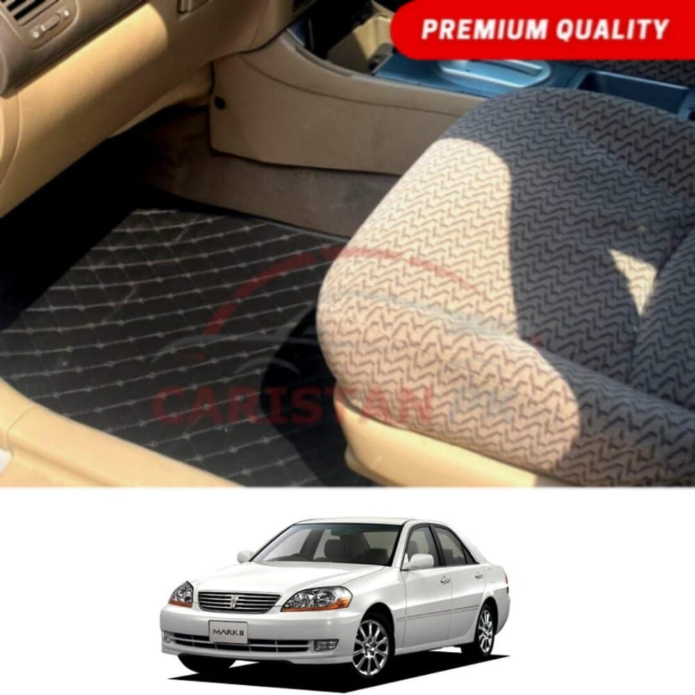 Toyota Mark 2 Flat Style 7D Floor Mats Black