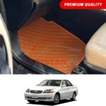 Toyota Mark 2 Flat Style 7D Floor Mats Royal Orange