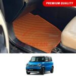Suzuki Hustler Flat Style 7D Floor Mats Royal Orange 2014-19