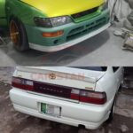 Unpainted Toyota Corolla Indus Body Kit 2 Piece Fiber Glass