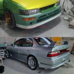 Unpainted Toyota Corolla Indus Body Kit 4 Piece Fiber Glass