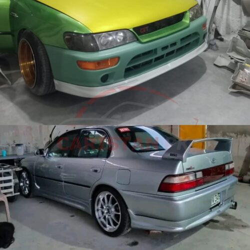 Unpainted Toyota Corolla Indus Body Kit 4 Piece Fiber Glass