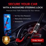 Premium Strong Keypad Metal Car Steering Lock