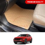 Hyundai Tucson Facelift Flat Style 7D Floor Mats Beige Stitch