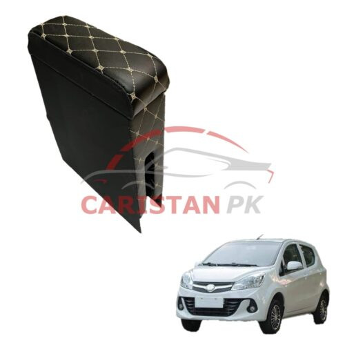 Prince Pearl Custom Fit Armrest Black With Beige Stitch