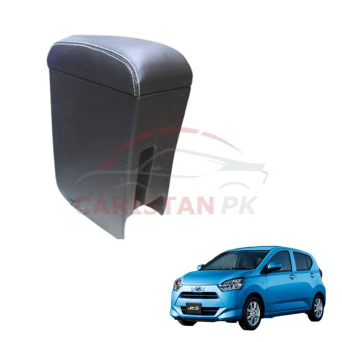 Daihatsu Mira Custom Fit Car Wooden Armrest Matt Black White 2017-23