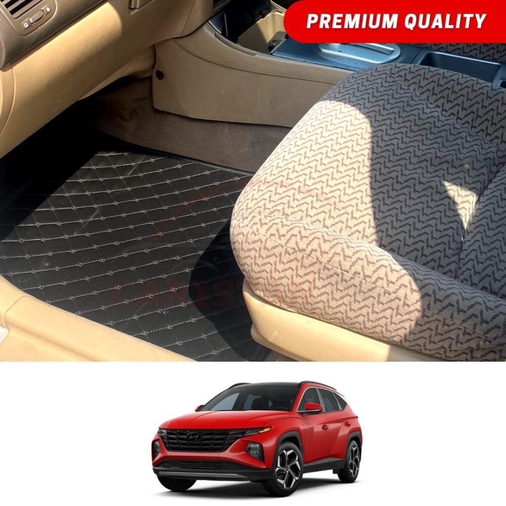 Hyundai Tucson Facelift Flat Style 7D Floor Mats Black Hyundai Tucson Facelift Flat Style 7D Floor Mats Black