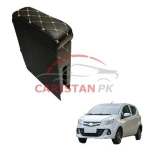 Prince Pearl Custom Fit Armrest Black With Beige Stitch
