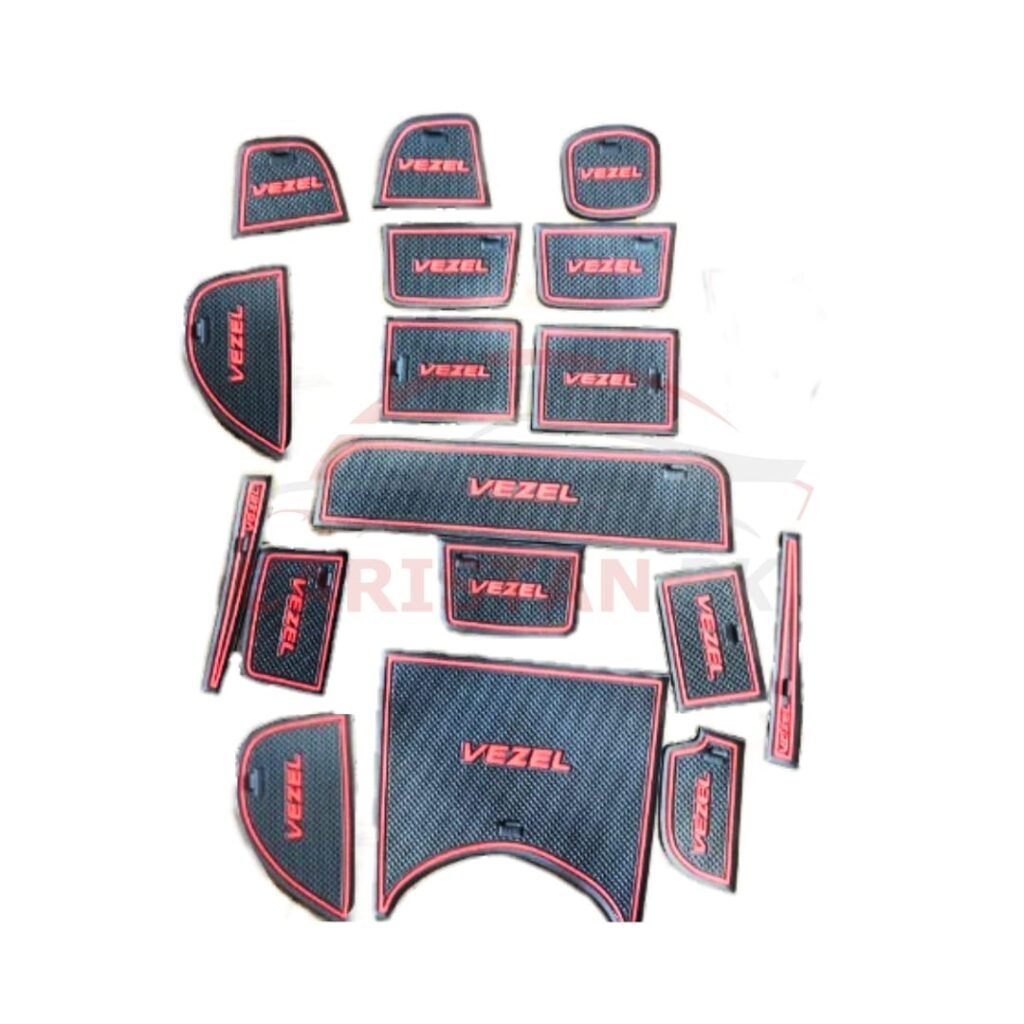 Honda Vezel PVC Non-Slip Interior Protection Mats Red