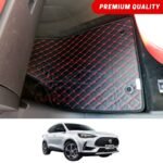 MG HS PHEV/Trophy Flat Style 7D Floor Mats Black With Red Stitch