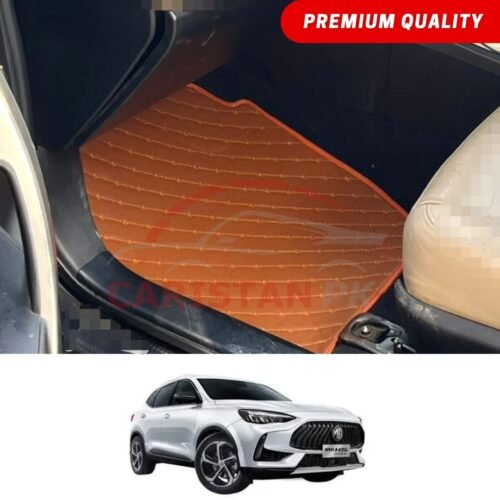 MG HS PHEV/Trophy Flat Style 7D Floor Mats Royal Orange