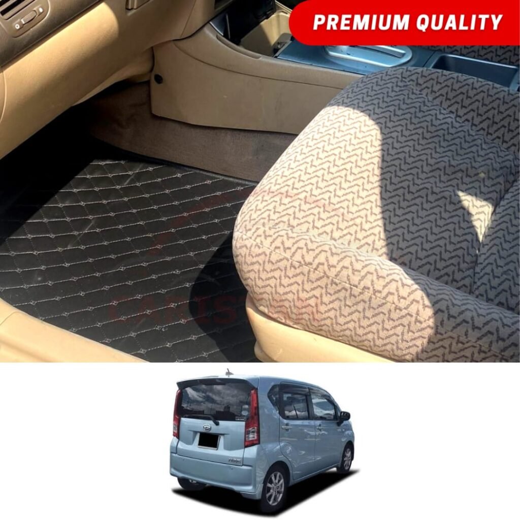 Daihatsu Move Flat Style 7D Floor Mats Black 2015-24 Daihatsu Move Flat Style 7D Floor Mats Black 2015-24