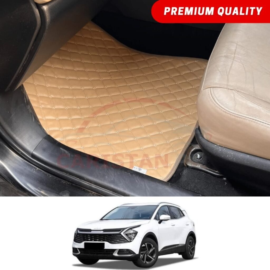 KIA Sportage L Flat Style 7D Floor Mats Beige Stitch KIA Sportage L Flat Style 7D Floor Mats Beige Stitch