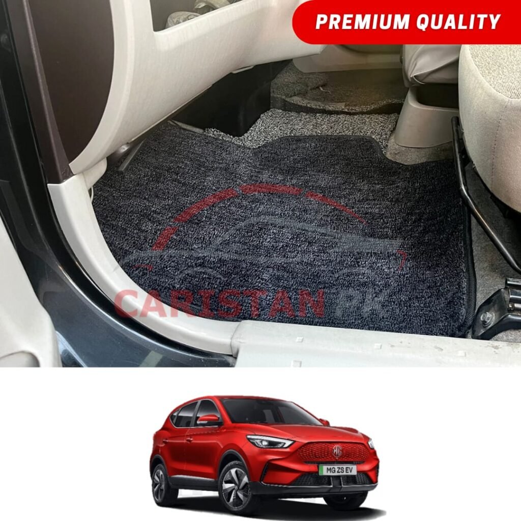 MG ZS EV Premium Carpet Floor Mats Black Grey MG ZS EV Premium Carpet Floor Mats Black Grey