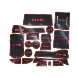 Honda Civic PVC Non-Slip Interior Protection Mats Red 2022 Model & Onwards