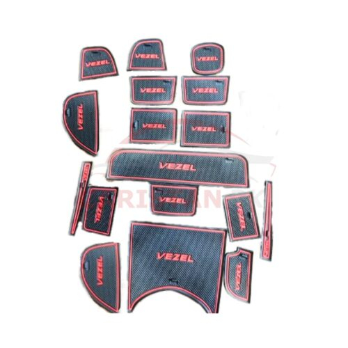 Honda Vezel PVC Non-Slip Interior Protection Mats Red