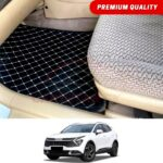 KIA Sportage L Flat Style 7D Floor Mats Black With Beige Stitch