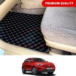 MG ZS EV Flat Style 7D Floor Mats Black With Beige Stitch