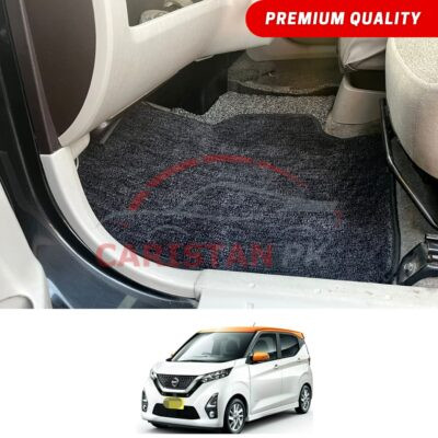Mitsubishi EK Wagon Premium Carpet Floor Mats Black Grey 2019-24