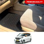 Mitsubishi EK Wagon Flat Style 7D Floor Mats Black 2019-24